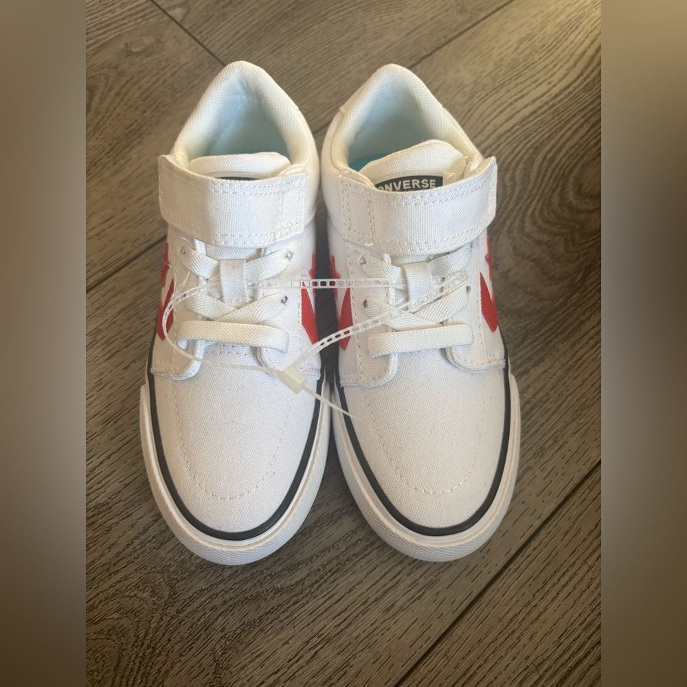 Converse Kids' White and Red Sneakers